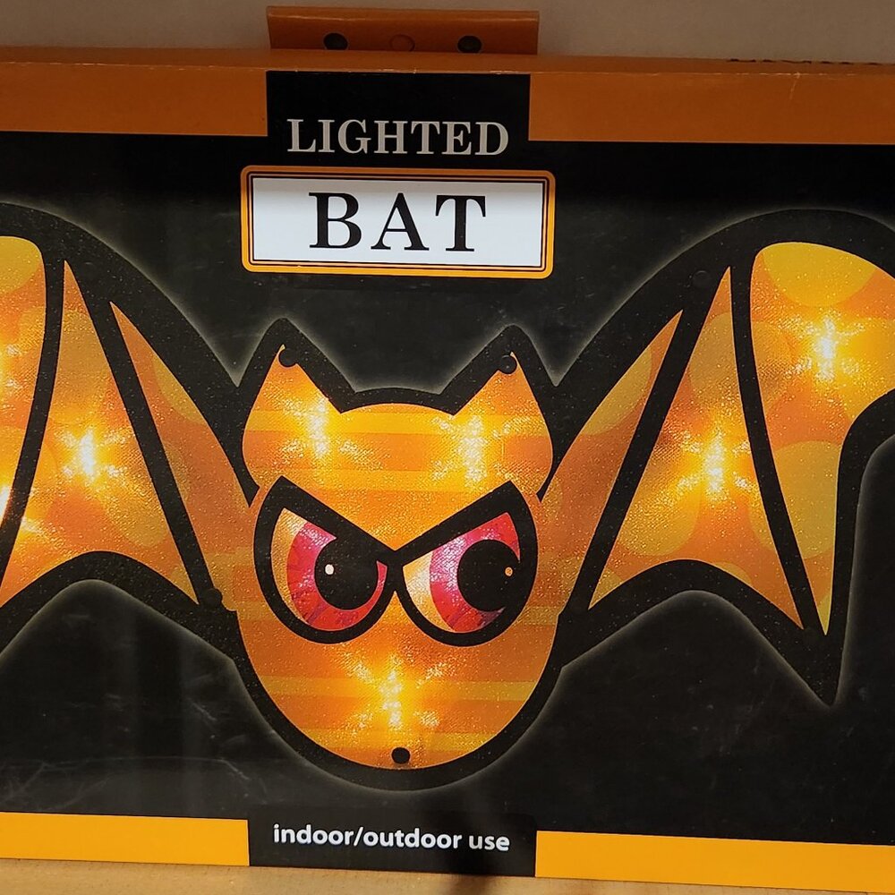 Impact Innovation Halloween Yell Bat Indoor Outdoor Light Up Window Sign 82502